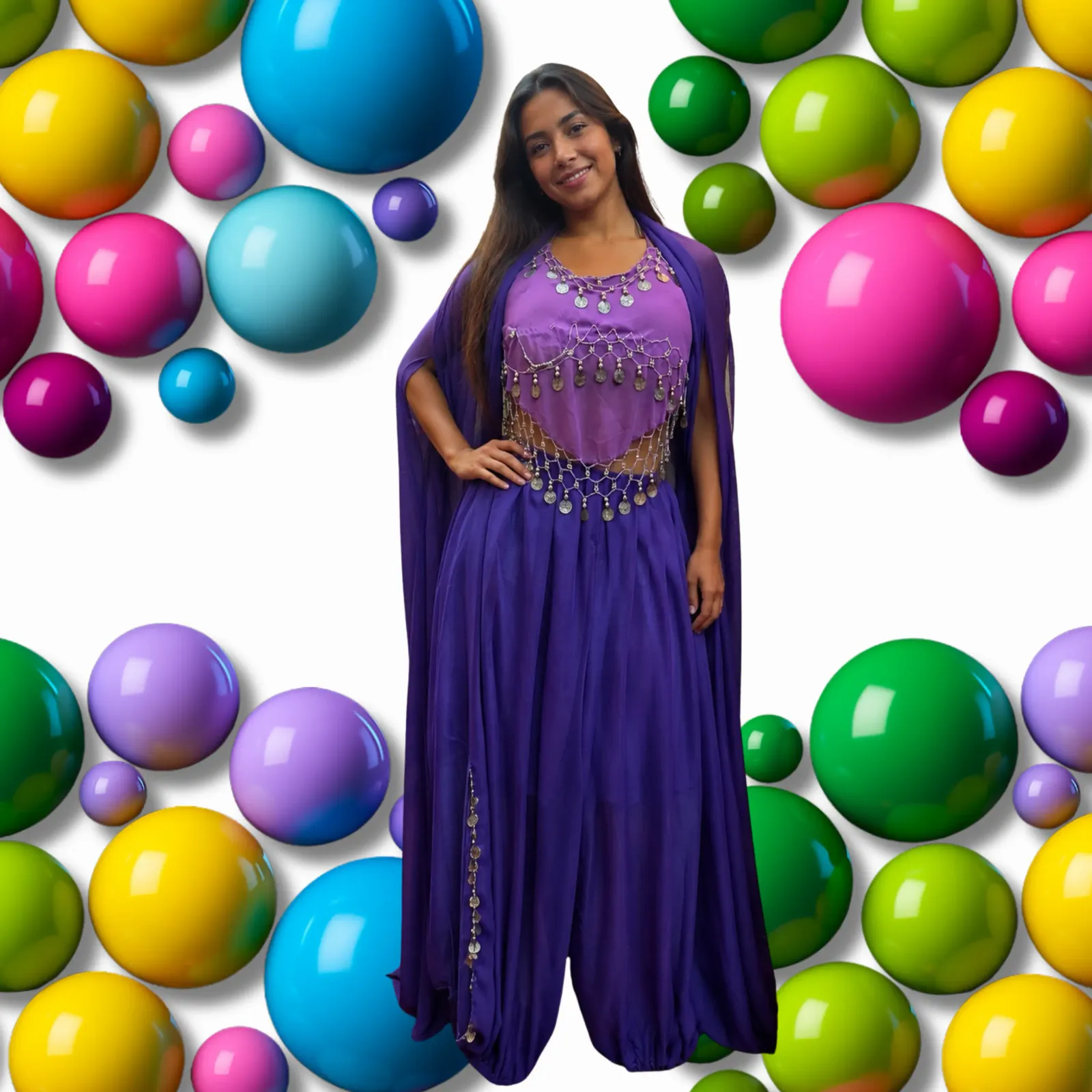 Arabe violeta largo